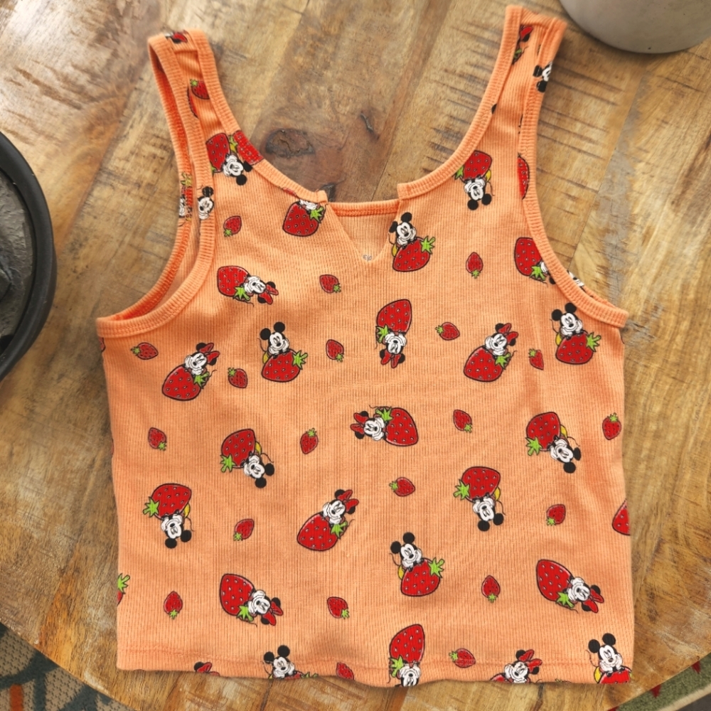 COPY - Disney Mickey Mouse strawberry crop top shirt brand new never worn